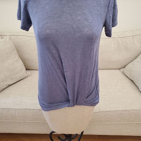 Bobeau Jessica Twist Hem Slub Tee sz XXS - Picture 6 of 13